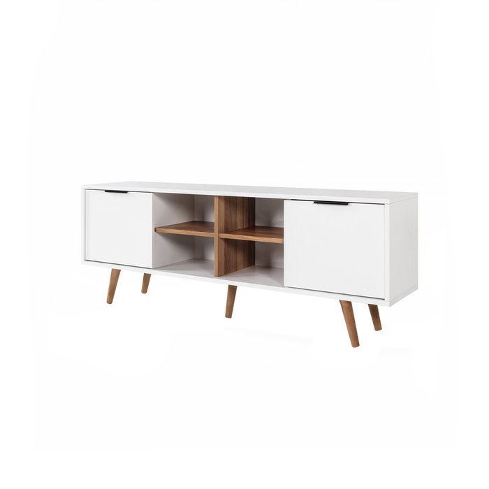 Hanah Home Sina 3618 Soporte para TV Blanco y Nogal Hanah Home Sina 3618 Soporte para TV Blanco y Nogal